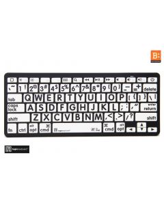 LargePrint Black on White - Bluetooth Mini Keyboard