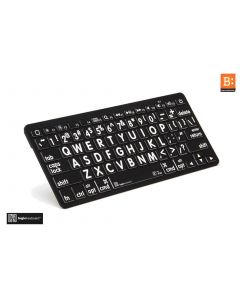 LargePrint White on Black - Bluetooth Mini Keyboard