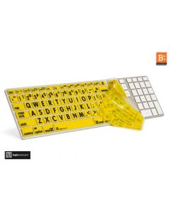 LargePrint Black on Yellow - Before 2017 Wired Keyboard Cover