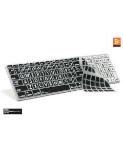 LargePrint White on Black - Before 2017 Wired Keyboard Cover