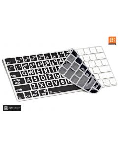 LargePrint White on Black - Magic Keyboard Cover