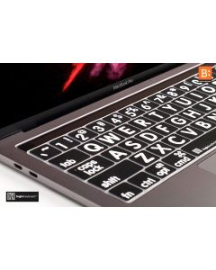 LargePrint White on Black - MacBook Pro 2016 Keyboard Cover