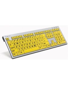 LargePrint Black on Yellow - PC Nero Slim Line Keyboard